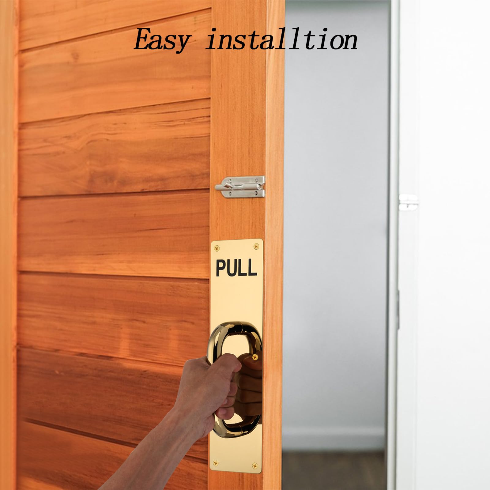GINZER Push Pull Door Handle Set, Commercial Heavy Duty Sliding Door Handles - Image 3