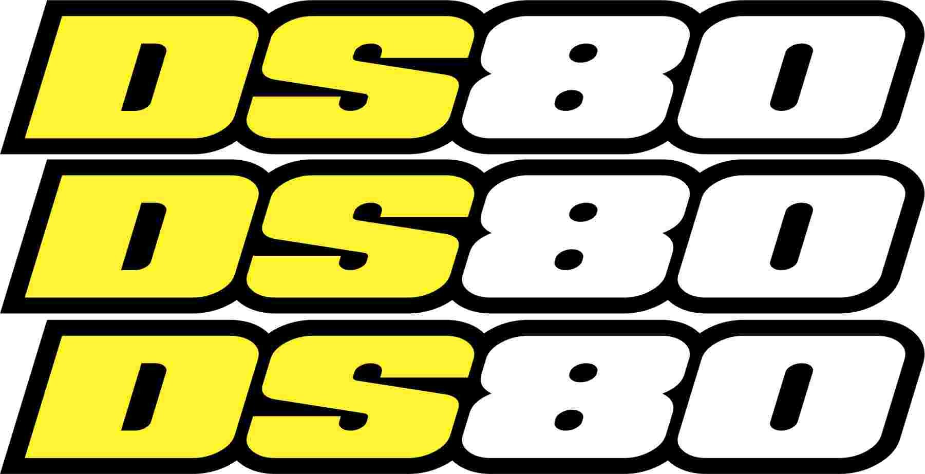 Suzuki Ds80 Swingarm Airbox Number Plate Decals Stickers Ds 80 2 Stroke Yellow