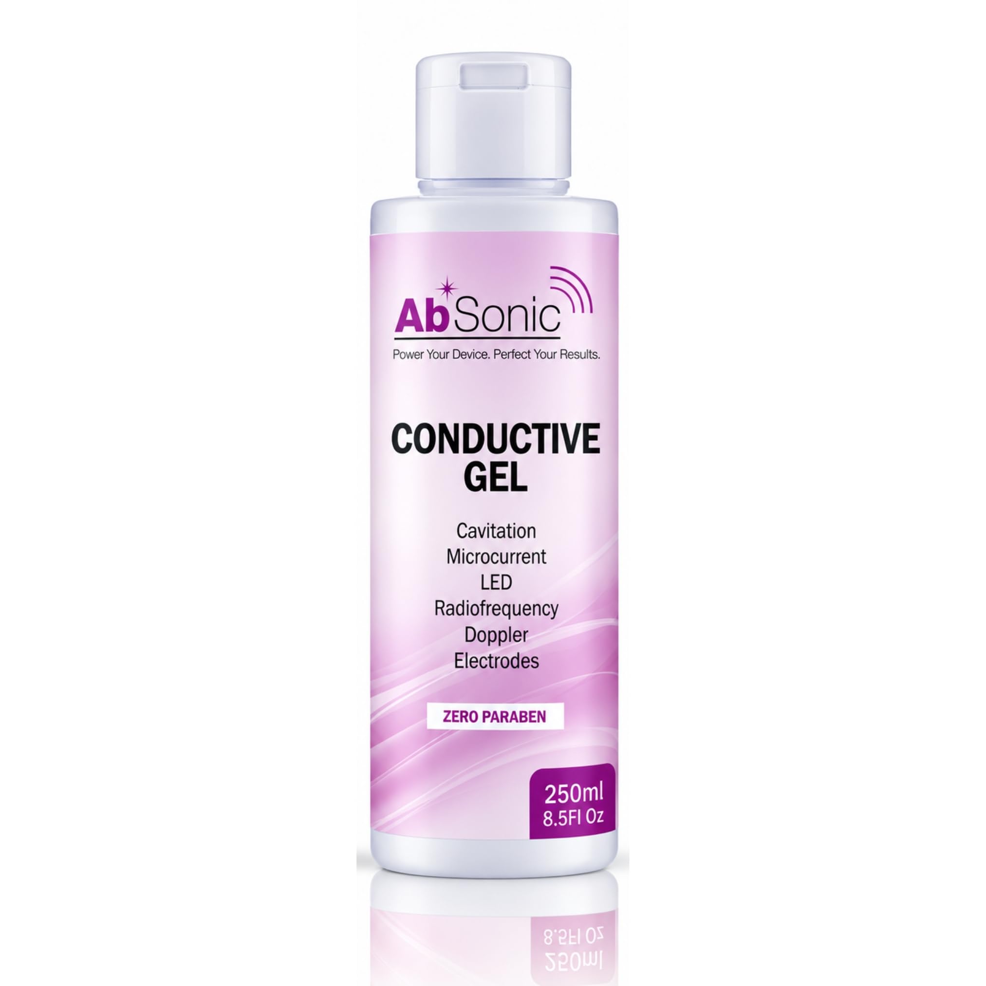 Absonic Conductive Gel for Ultrasound, Cavitation, Microcurrent, RF, TENS & EMS Devices – 2-Pack (17 oz Total) – Water-Based, Paraben-Free – Designed in France — Amazon image 11