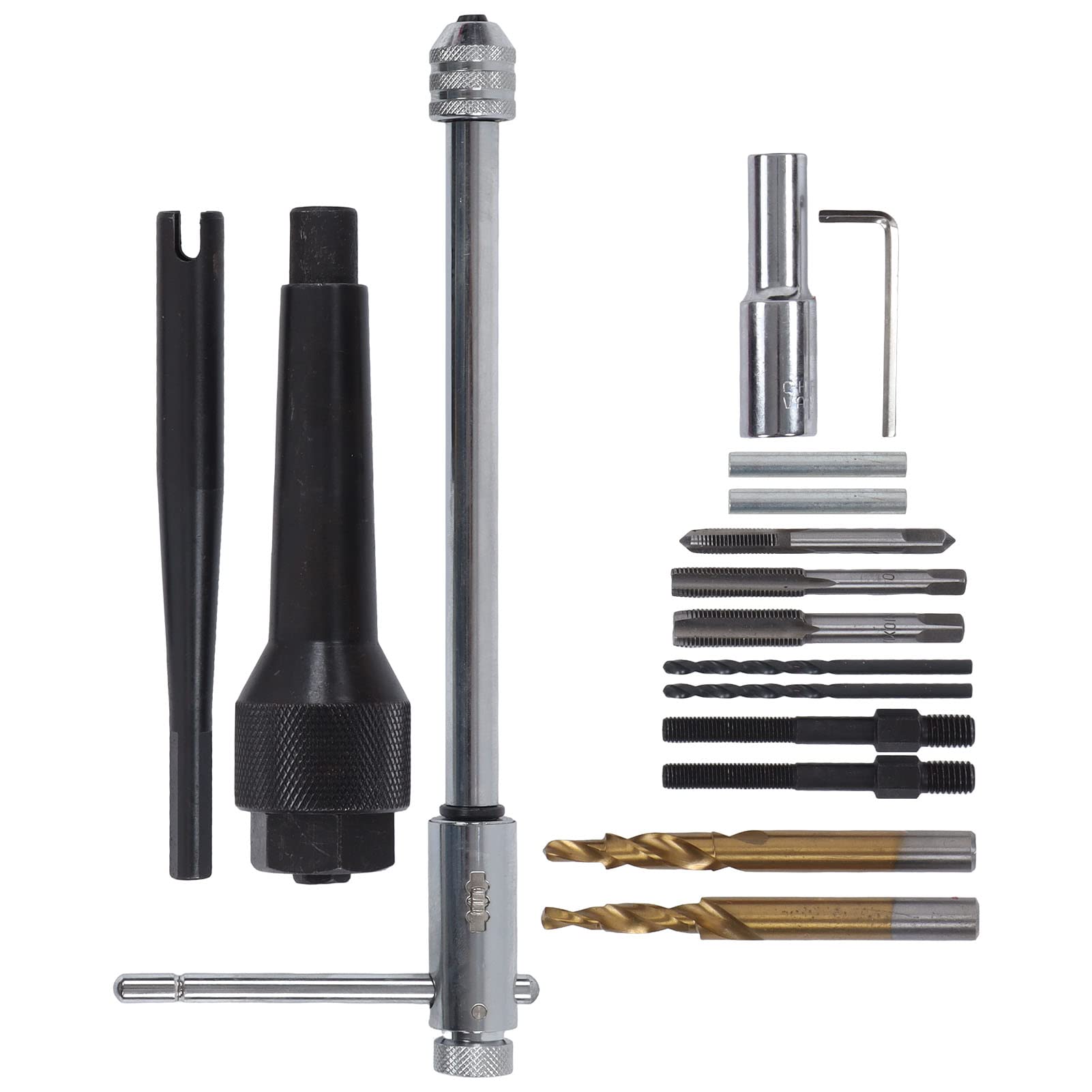 Narzędzie do usuwania świec żarowych, adapter do bitów, klucz imbusowy, zestaw nasadek gwiazdkowych do uszkodzonych wtyczek 8 mm - 10 mm