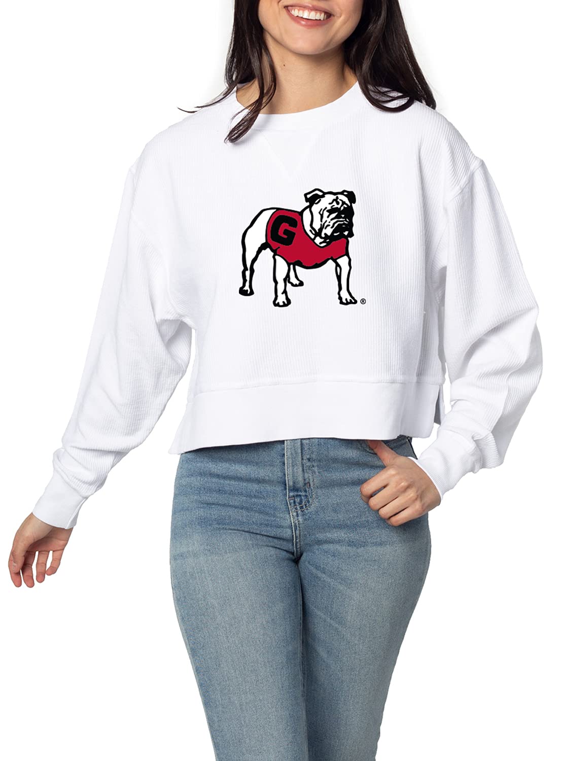 chicka-d NCAA womens Corded Boxy Pullover