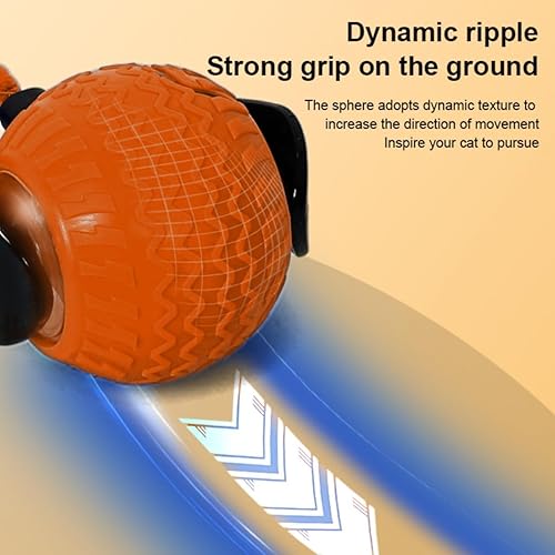 Miniatura 5 de Juguetes interactivos para gatos con cola recargable para gatos con 3 modelos de bolas móviles automáticas, juguete eléctrico de rodadura rápida