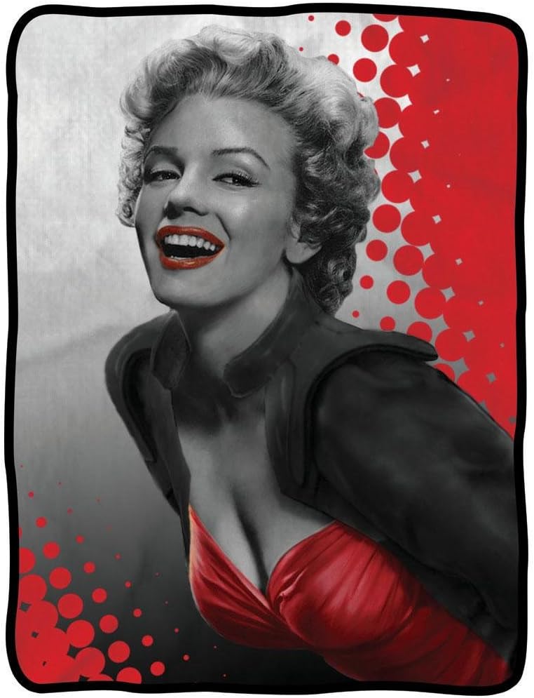 Marilyn Monroe Red Fleece Throw Blanket