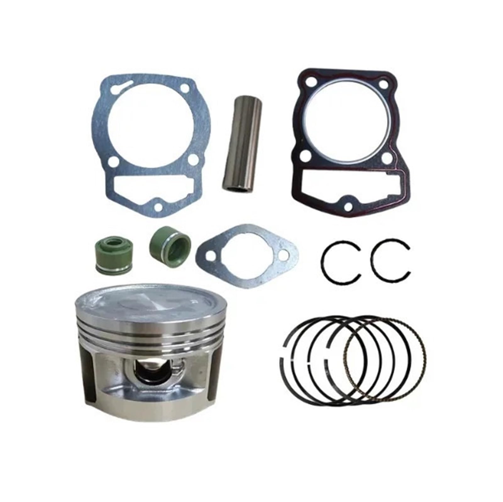 Kit De Extremo Superior Pistón Cilindro Diámetro 70mm, Junta Apta Compatible con ZONGSHEN CBB250 CBB 250 WELS 250cc Dirt Pit Bike ATV Grupo de cilindros Pistón Kit