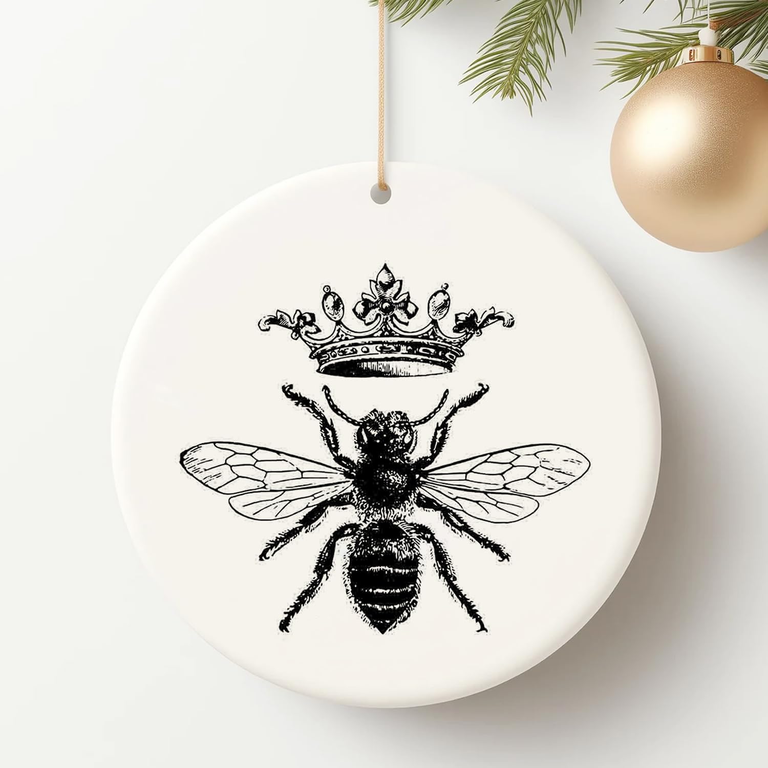 Queen Bee Ornament, Bee Ornaments for Christmas Tree, Bee Christmas Ornament, Bee Decorations, Bee Gifts for Women Bee Lovers, Queen Bee Gifts for