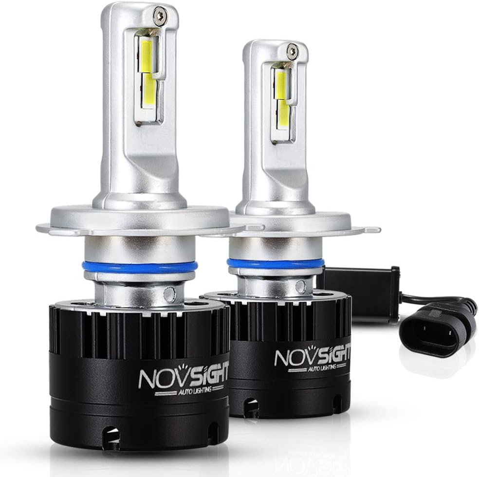 LED Headlight Bulbs Conversion Kits, NOVSIGHT Super Bright Custom Chips 80W 20000LM 5500K Xenon White (H4/9003) (H4/9003)