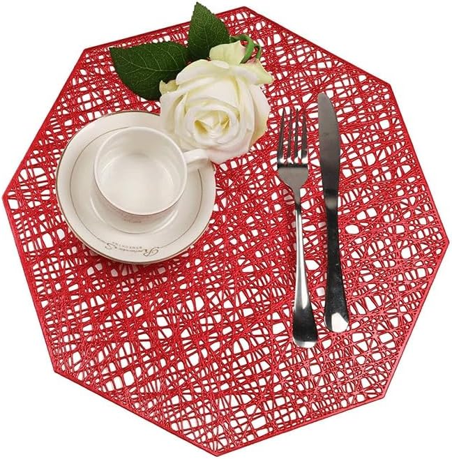 Western-Style Placemats Hollow Washable Heat-Insulating Non-Slip Table Mats, Suitable for Kitchens and Restaurants