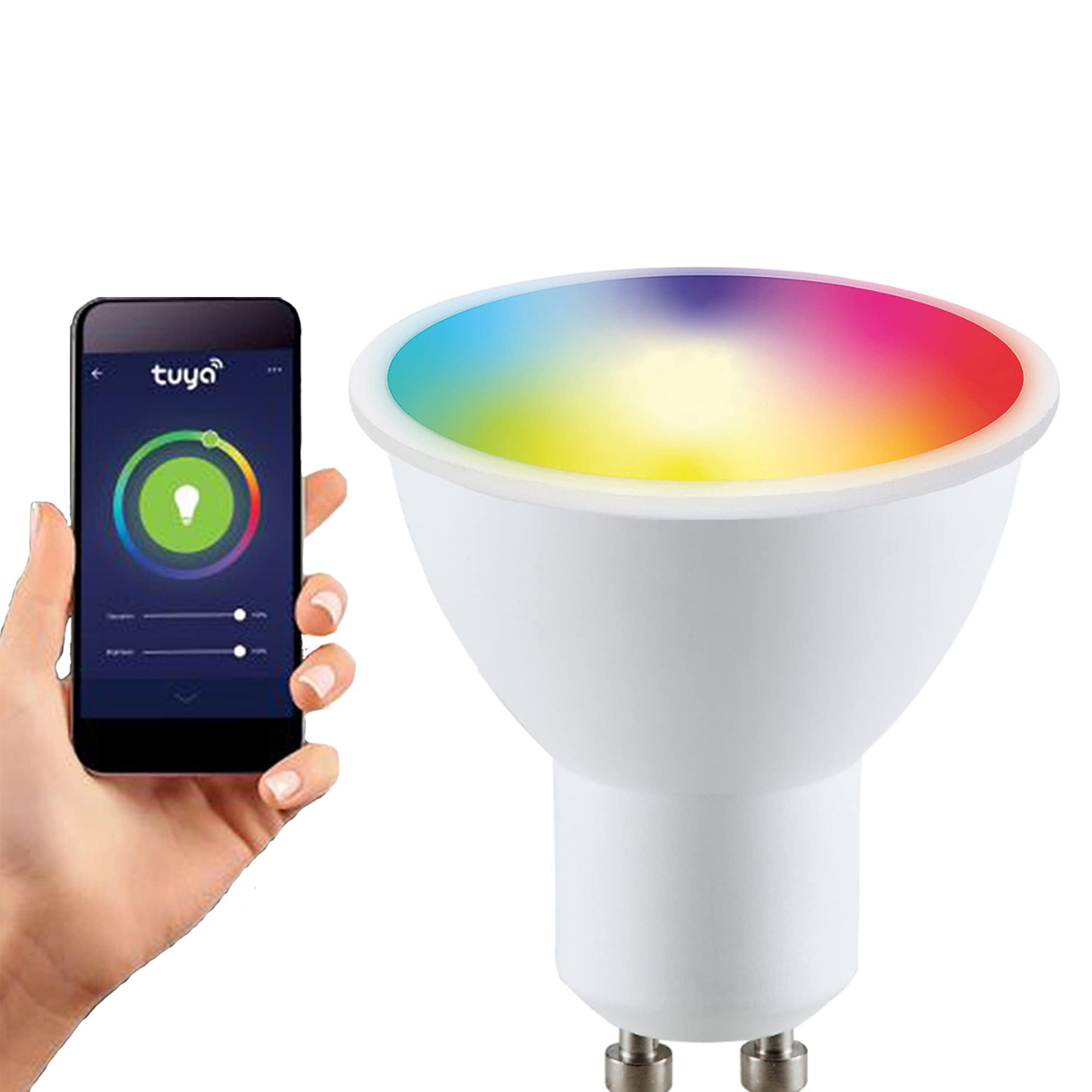 BIGTHREE Smart LED Bulb, Smart Wi-Fi Spotlight Light Bulb, RGB Multicolour Atmosphere Light, Smartphone Dimming Smart Light Bulb, Wireless Remote Control Smart Lamps