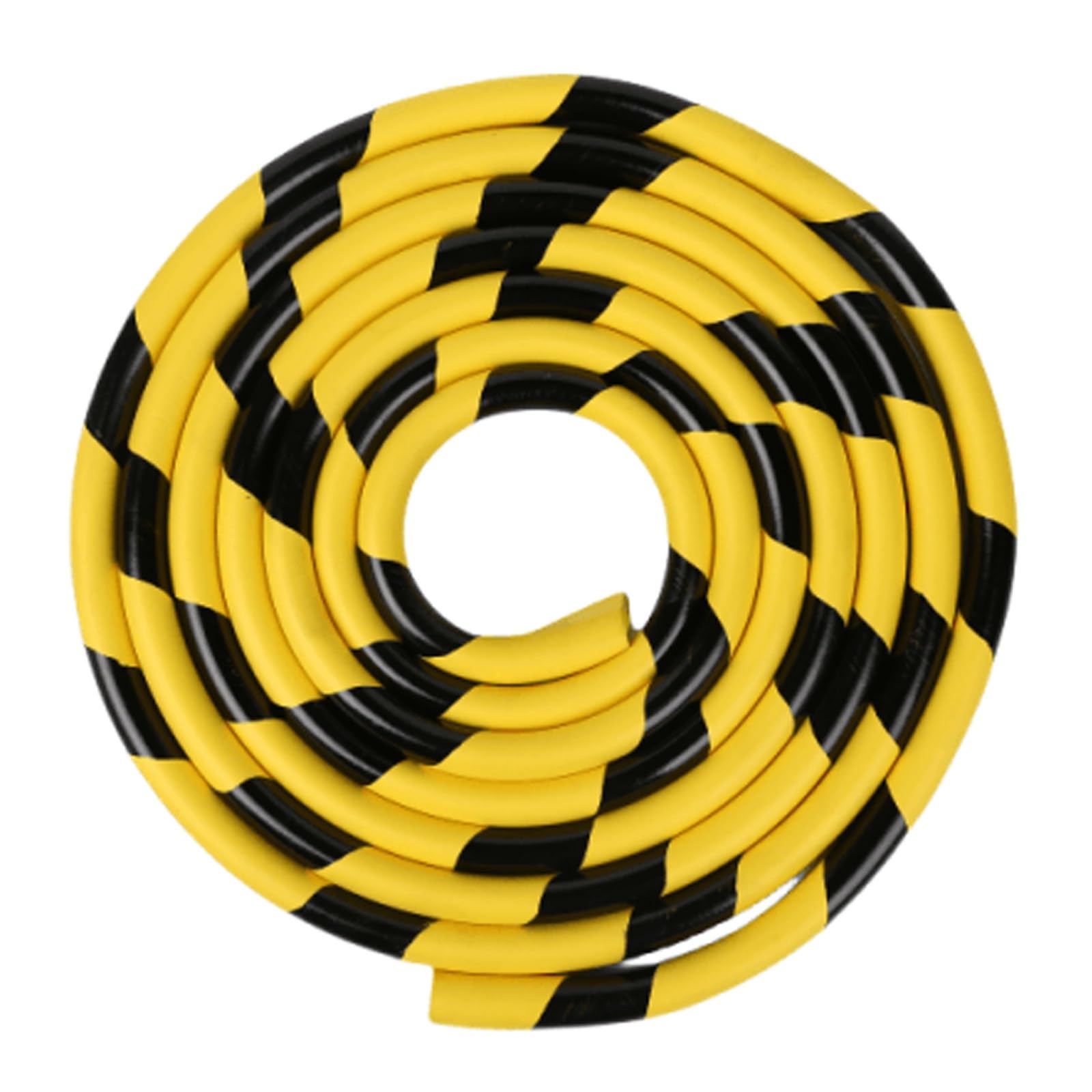 Generisch Protector de bordes de espuma, 5 m, autoadhesivo, parachoques de seguridad para estanterías, suelos y máquinas, color amarillo y negro, acolchado de espuma