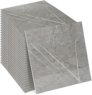 Yuragim Wandfliesen Selbstklebend 24 Stück 30x30 cm,3D Fliesenaufkleber Küche Bad, Peel and Stick Tiles Wasserfest Schmutzabweisend Zuschneidbar Fliesenfolie für Badezimmer Küche Wohnzimmer Steinoptik