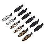 minihope 12 Pieces Soft Hair Clips Hair Setting Clips Flat Clips for Hair 12 Cont (Animal)