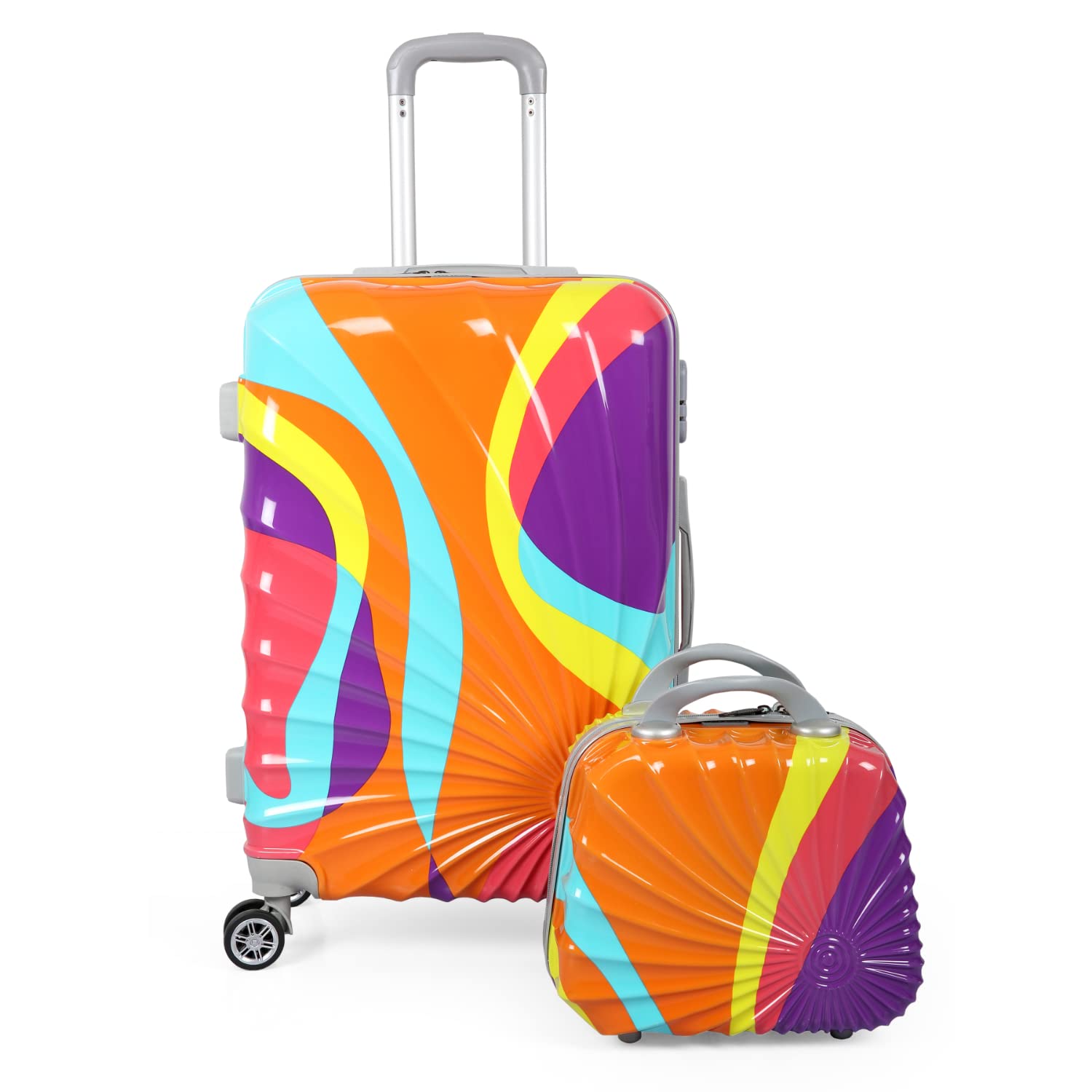 28 inch Trolley Bag Set with 1pc Vanity Bag - Multicolor-image-36