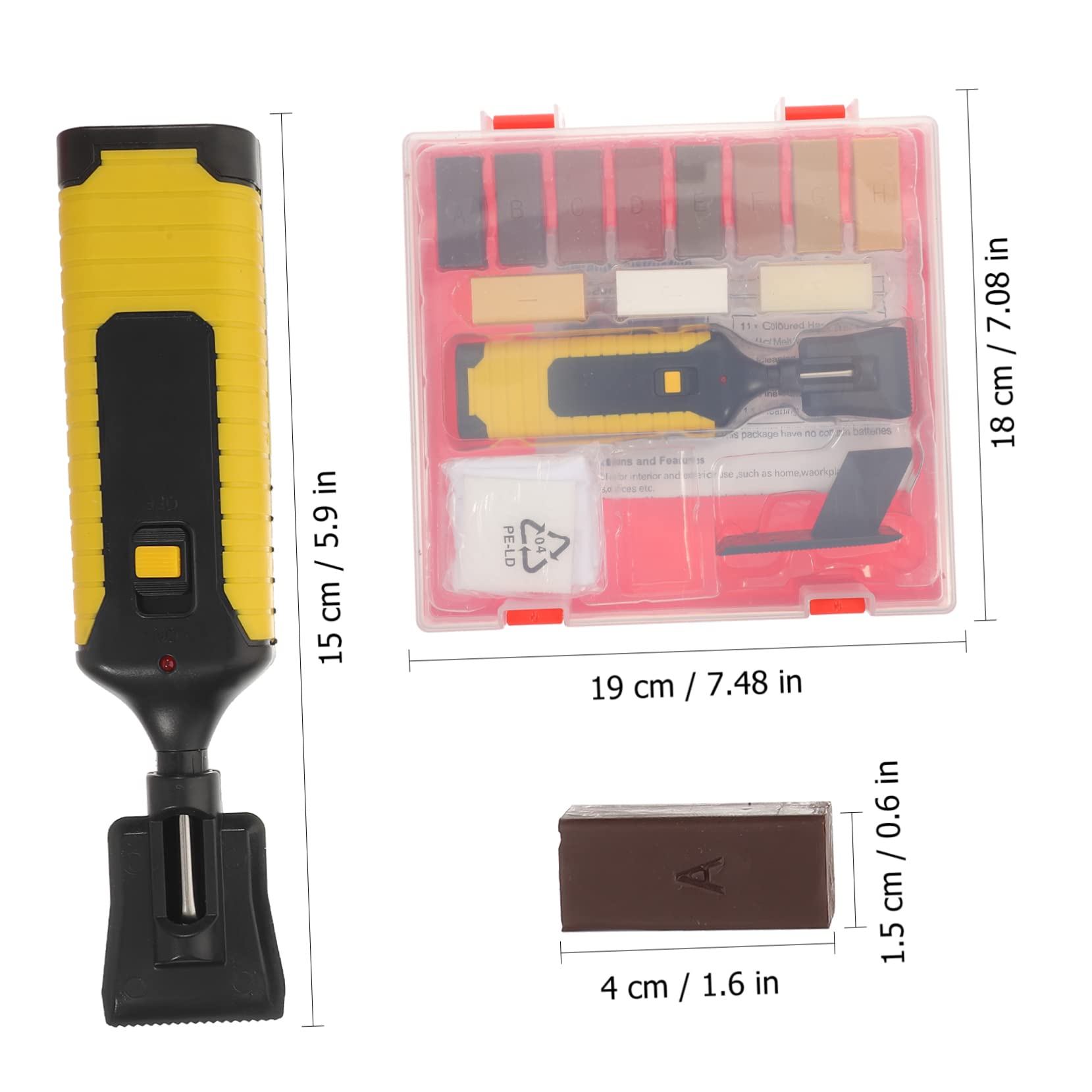 Cabilock Kit di Riparazione Parquet in Cera, 11 Colori, Blocchi di Cera per Graffi su Pavimenti e Mobili, per Riparare Aree Danneggiate in Cucina | Graffi su Legno e Mobili, 11 Colori Inclusi, Restauro Aree Danneggiate