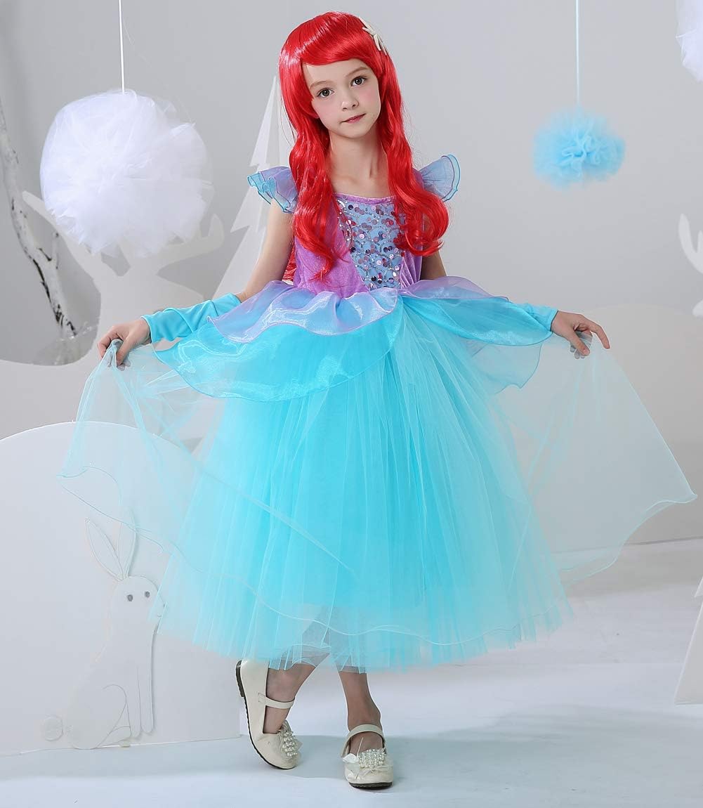 Girls Cinderella Costumes Halloween Princess Dress Up Fancy Birthday Party Ball Gown - Image 2