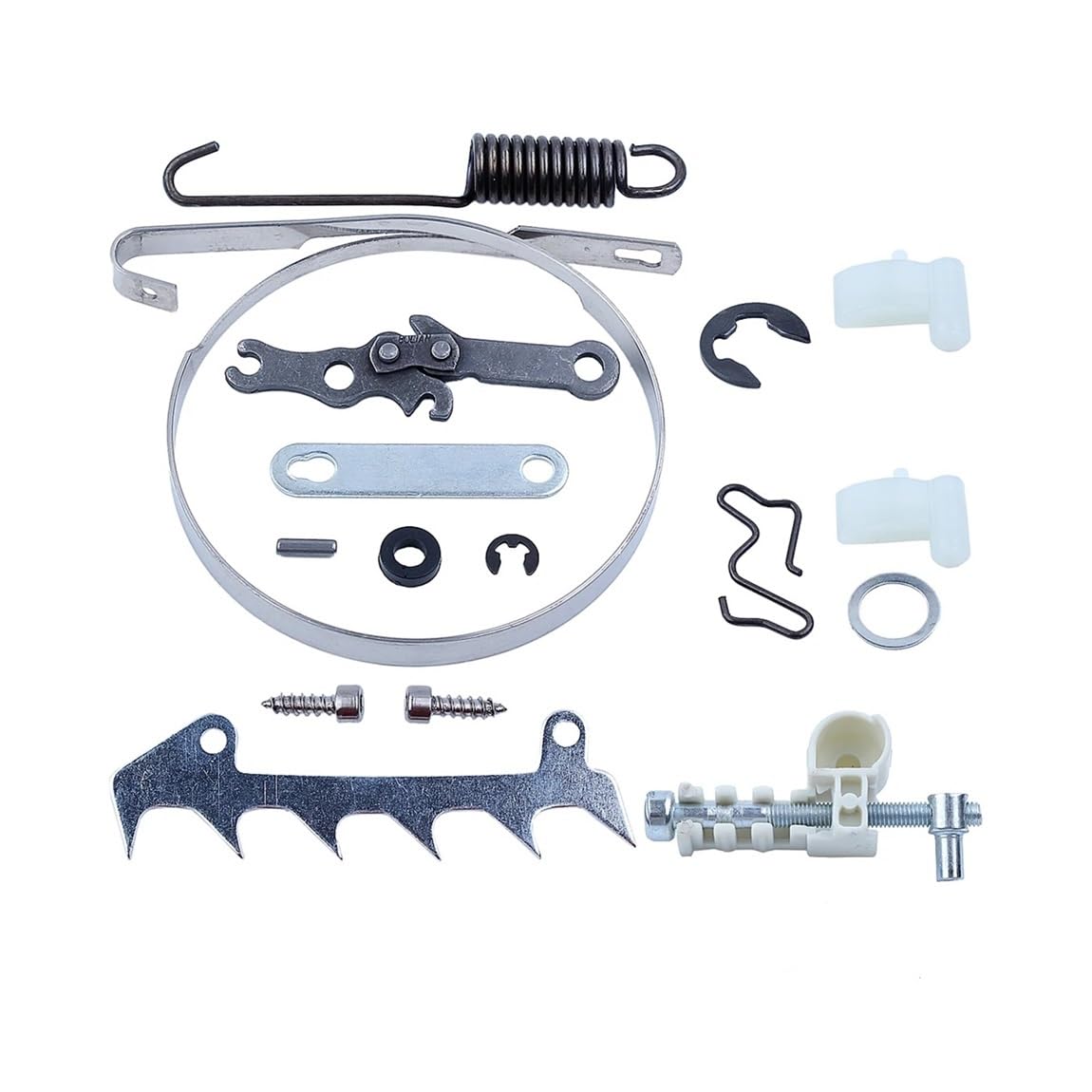 Kit di riparazione del tendicatena for motosega adatto for MS170 MS180 017 018 MS 170 180, parti di ricambio for il kit di riparazione del nastro freno a punta del paraurti.
