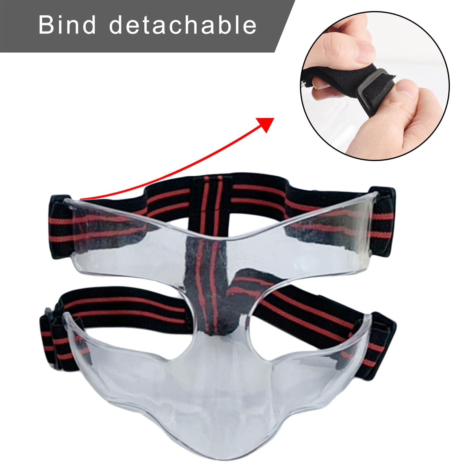 Soccer and Basketball Face Shield - Premium Quality, Customizable Fit, Clear, B