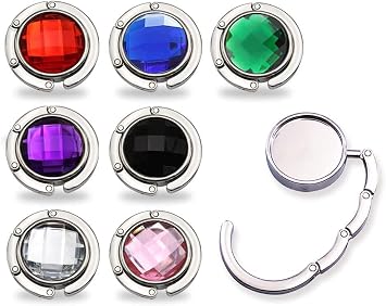 Foldable Handbag Hanger - 8 Piece Holder, Purse & Wallet Hooks for Tables, Restaurants & Cafes