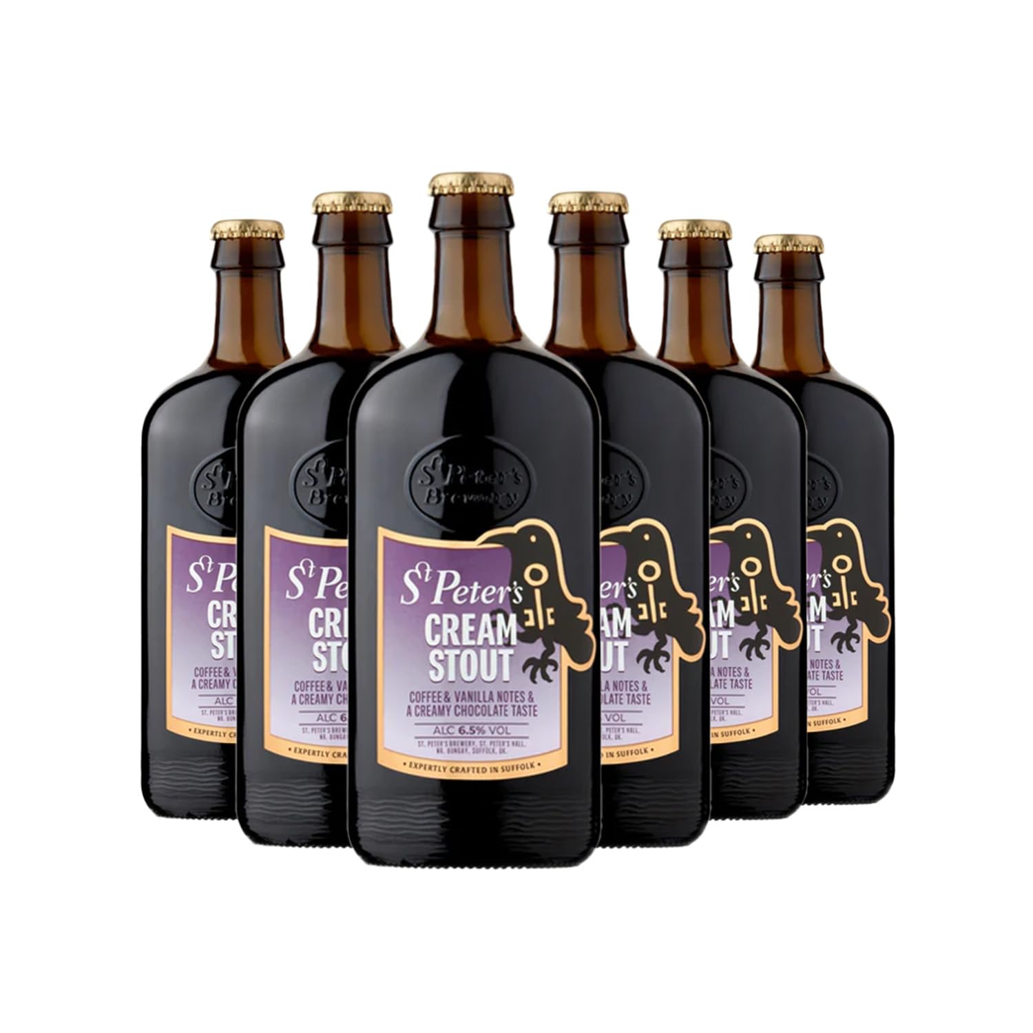 St. Peter’s Brewery Cream Stout | 6.5% ABV | 6 x 500ml Bottles | Rich & Aromatic Stout