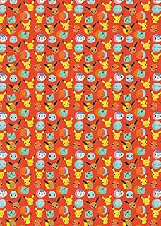 Pokemon 250695 8 m Roll Wrap,Birthday, Double Pack
