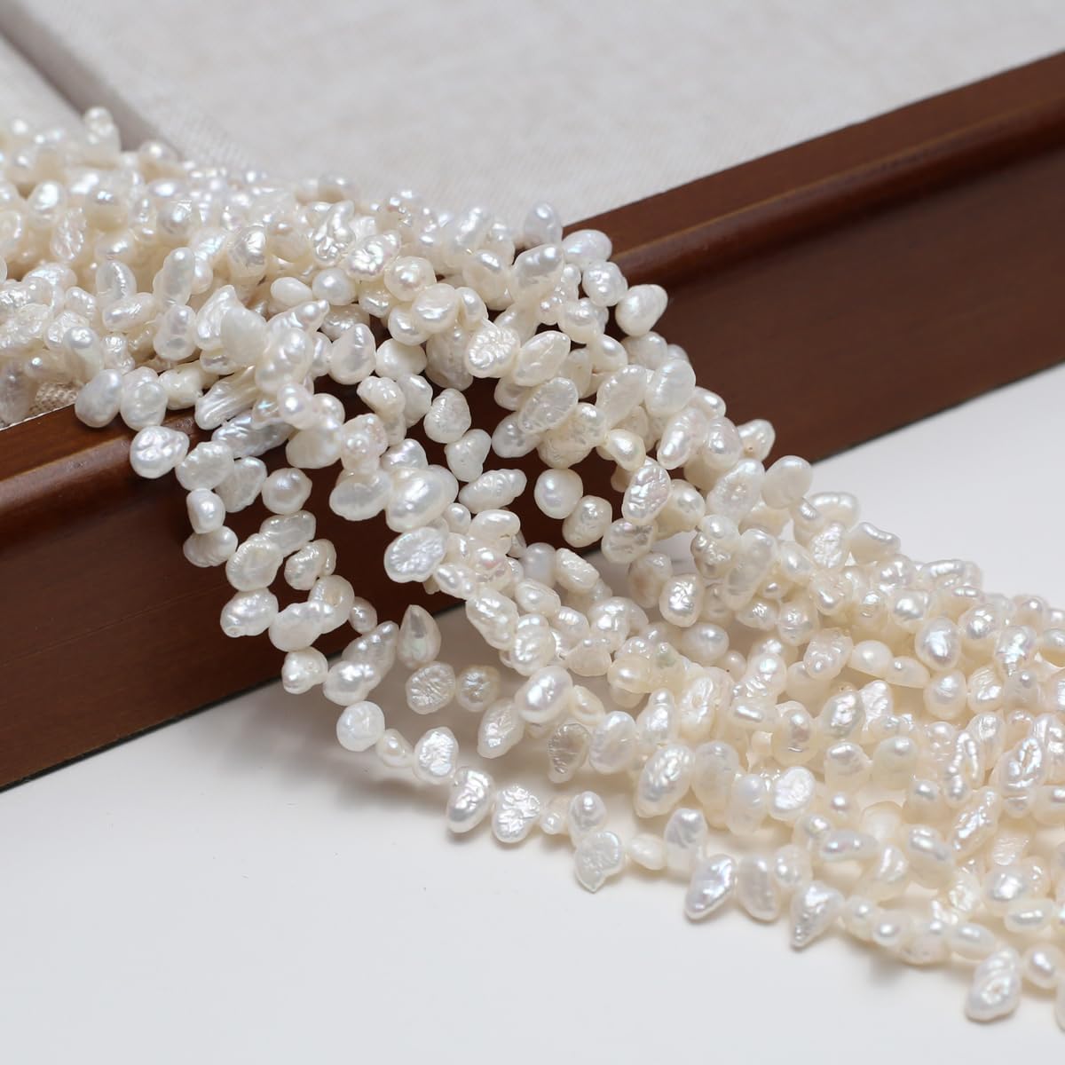 Natural Pearl Beads Irregular Cultured Freshwater White Pearl String Beads for Women Jewelry Making Necklace Craft Gift - Image 3