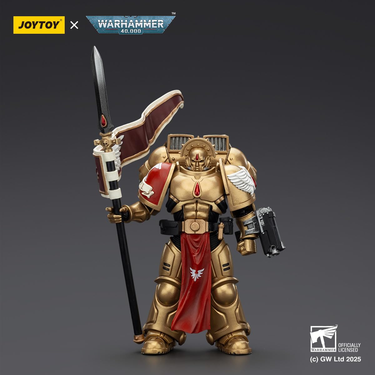 TOYVERSE JOYTOY 1/18 Warhammer 40,000 Action Figure, Blood Angels Sanguinary Guard 3 with Angelus Boltgun and Encarmine Spear - Image 3