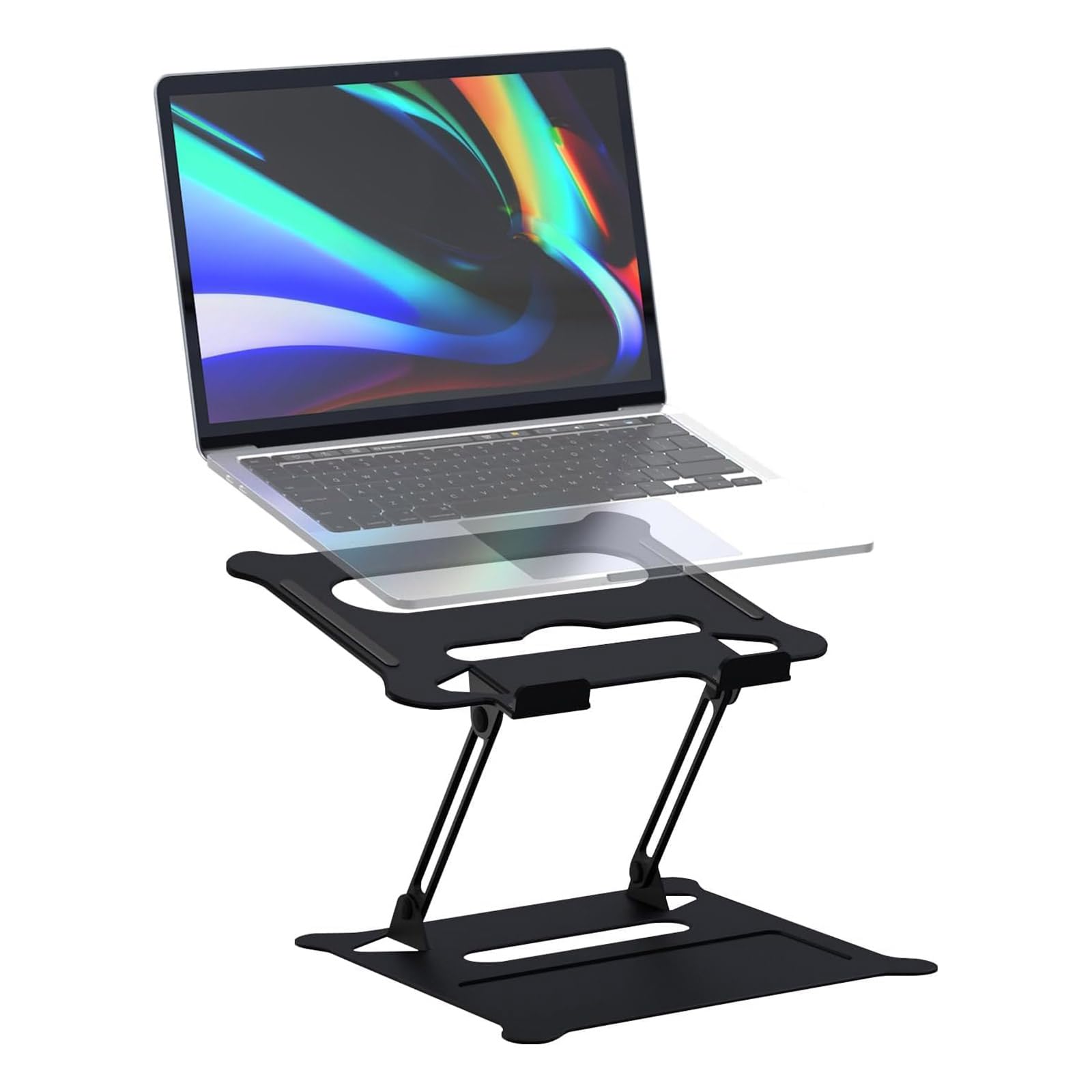 調節可能なノートパソコンスタンド メガネ型 軽量　ブラック　スタンド Amazon.co.jp: ノートパソコンスタンド 調整可能なZ型ノート