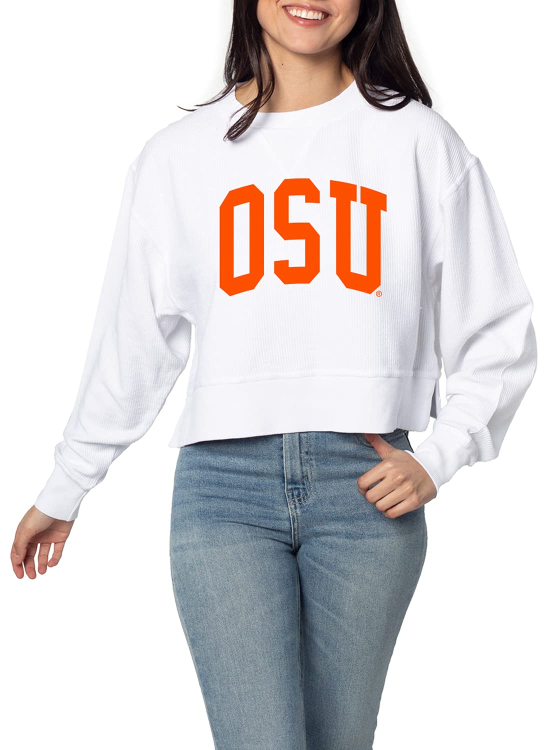 chicka-d NCAA womens Corded Boxy Pullover