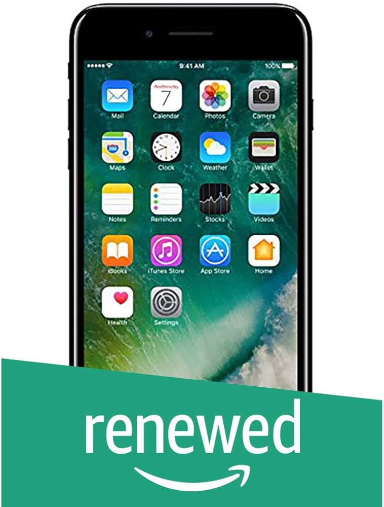 Renewed) Apple iPhone 7 Plus MN4V2HN/A (Jet Black, 128GB) : Amazon