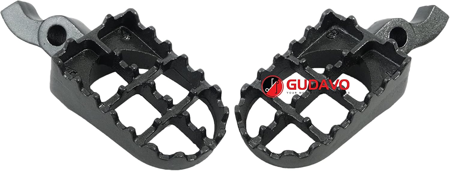 Solid Steel Dirt Bike Foot Pegs - Professional Racing Footpegs compatible with Honda CR125R/CR250R 2000-2001