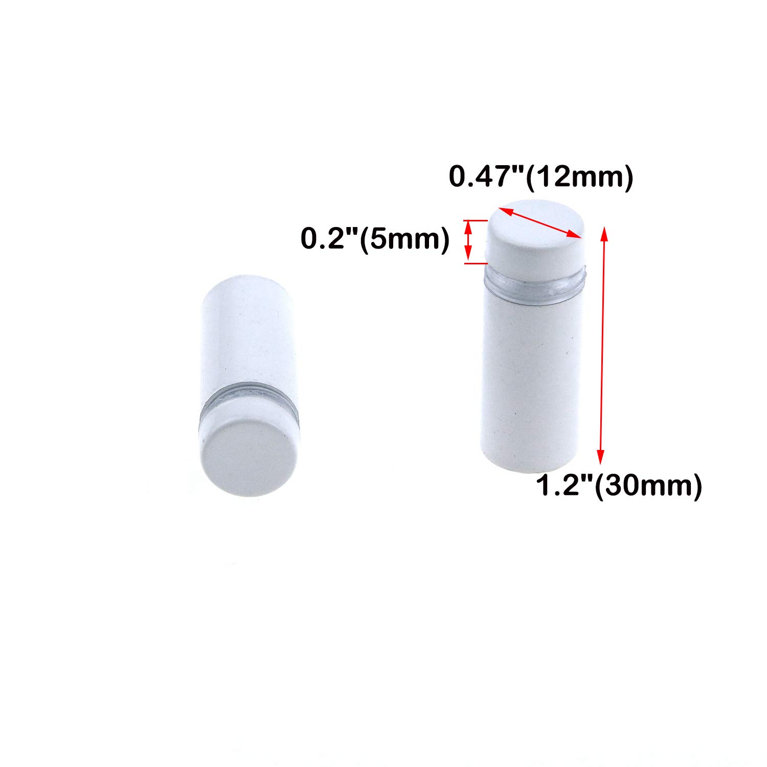 12x Edelstahl-Abstandshalter Für Glas & Schilder – 20 Mm Höhe, Inkl. Schrauben & Dübeln