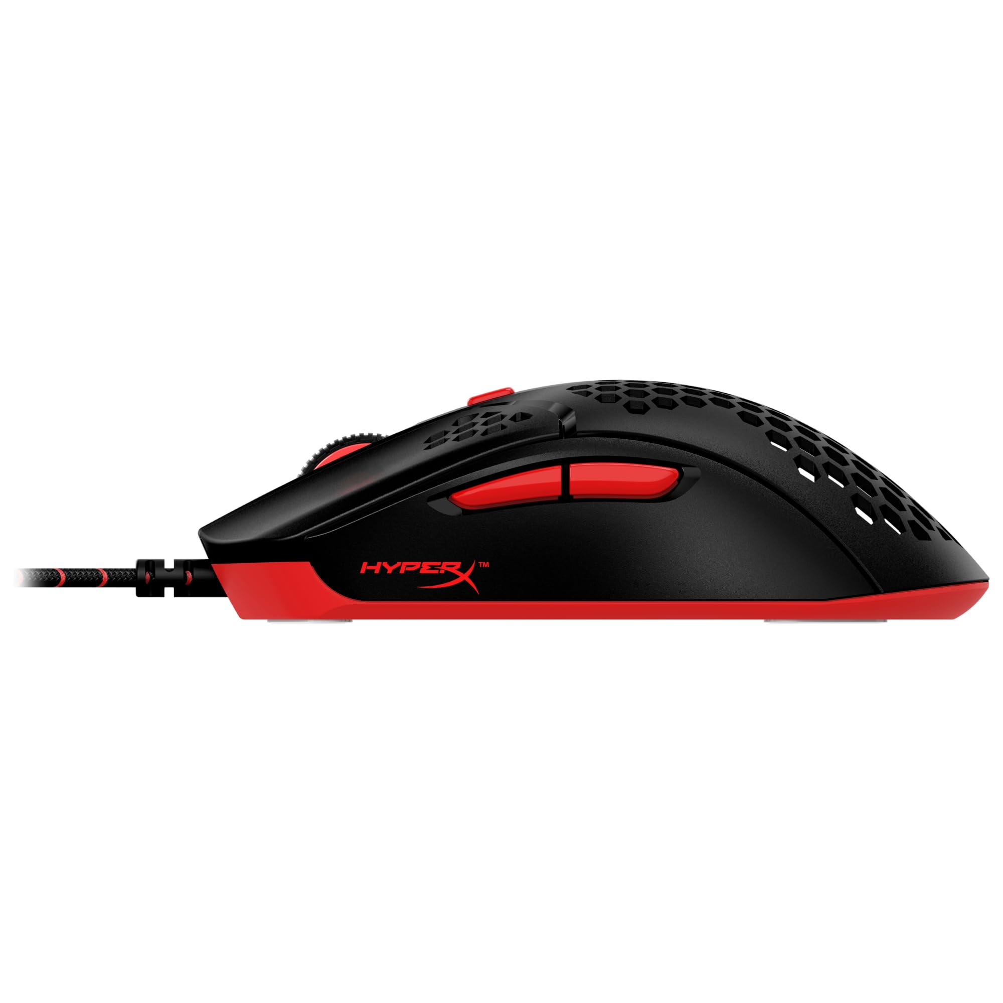 HyperX Pulsefire Haste – Ratón para Juegos – Ultraligero, 59 g, Carcasa con patrón de Panal de Abejas, diseño Hexagonal, Cable Hyperflex, hasta 16.000 PPP, 6 Botones programables