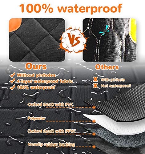 Urpower Dog Seat Cover Car Seat Cover For Pets 100%Waterproof Pet Seat Cover Hammock 600D Heavy Duty Scratch Proof Nonslip Durable Soft Pet Back Seat Covers For Cars Trucks And Suvs #TOP2