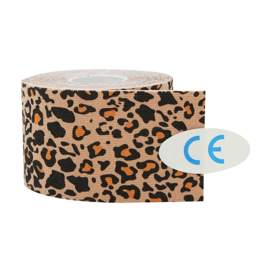 wosume Rock Tape Kinesiology Tape, Size Leopard Print Strain Injury Rock Tape Extra Sticky Muscle Tape Muscle Taping Strapping Bandage For Athletic Sports And Recovery