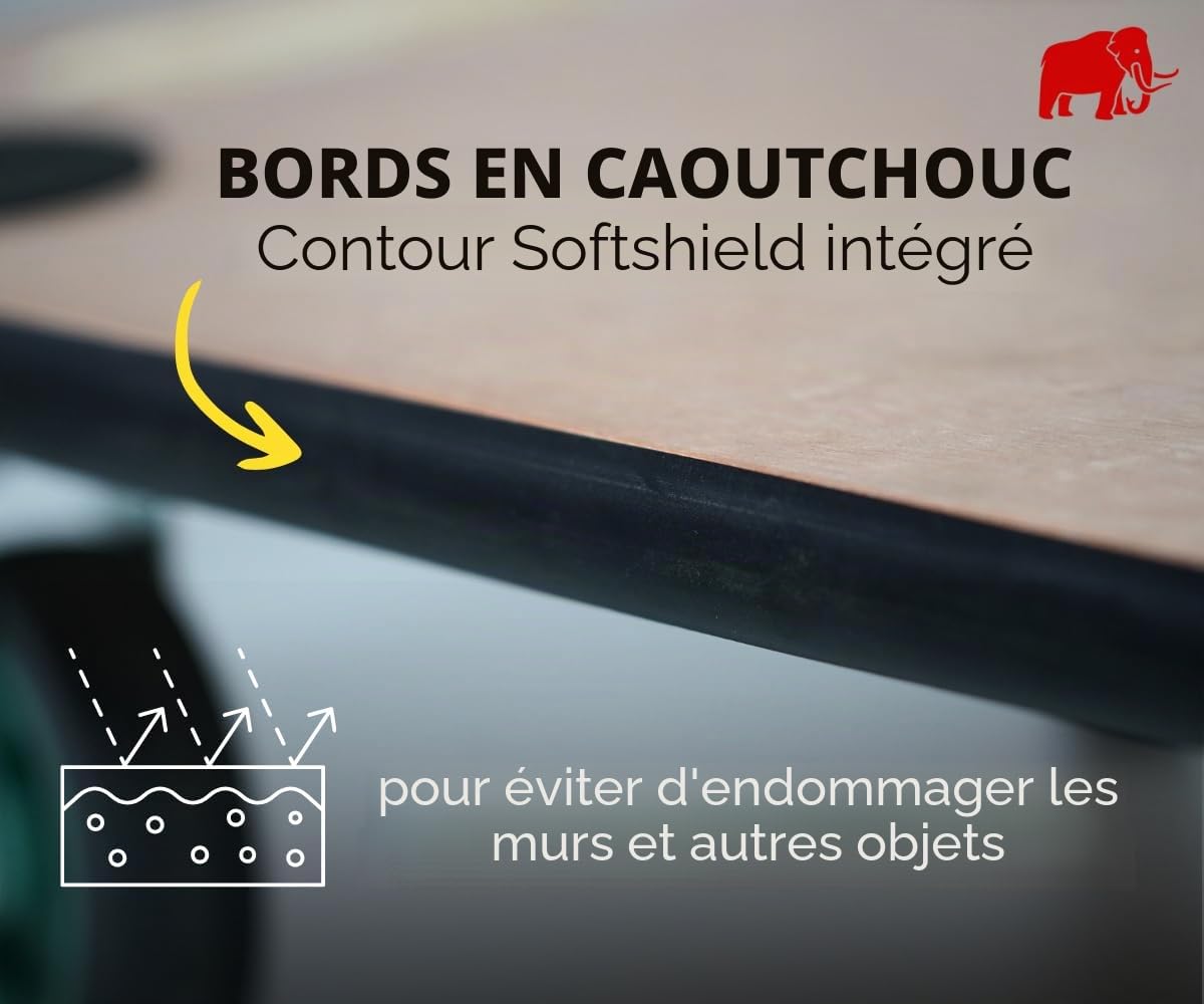 PROREGAL Profi Plateau Roulant Hercules Charge Lourde 30x60cm Capacité de Charge 200kg 4 roulettes en Caoutchouc & poignée Contreplaqué 2 pièces pour Meuble, Plante & demenagement