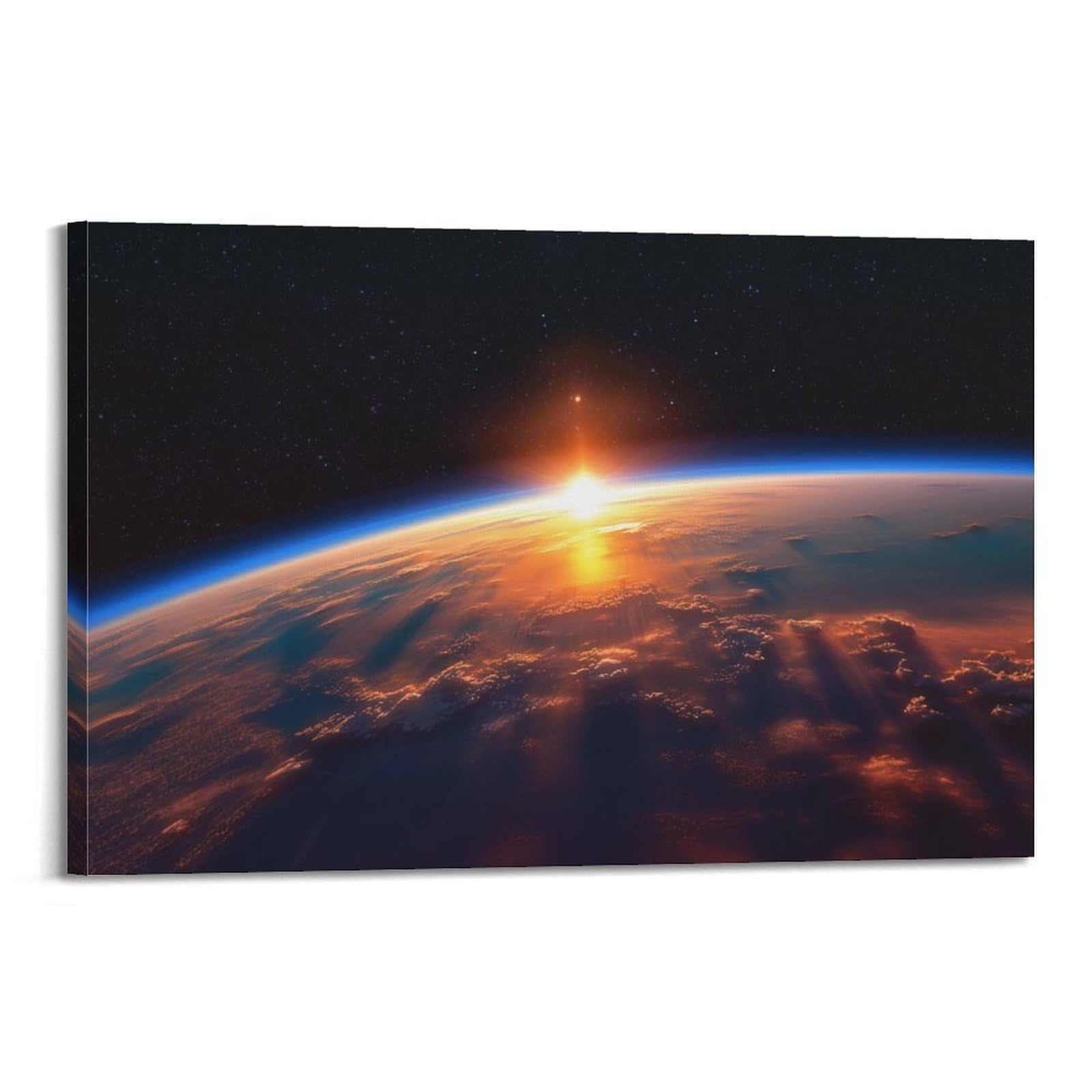 OKAHYS Earth Sunrise Planet Space Poster Decorative Painting Canvas Wall Artworks Picture 24x36inch(60x90cm)