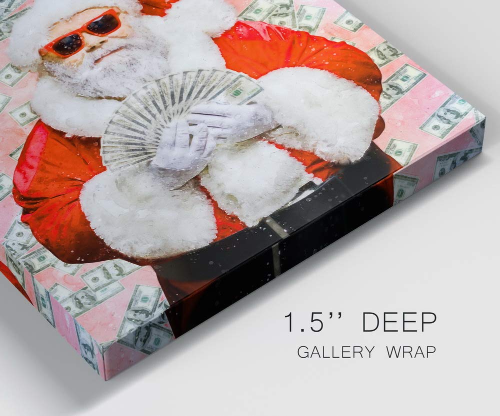 Amazon.co.jp: Renditions Gallery Cashed Out Santa Wall Art、面白い