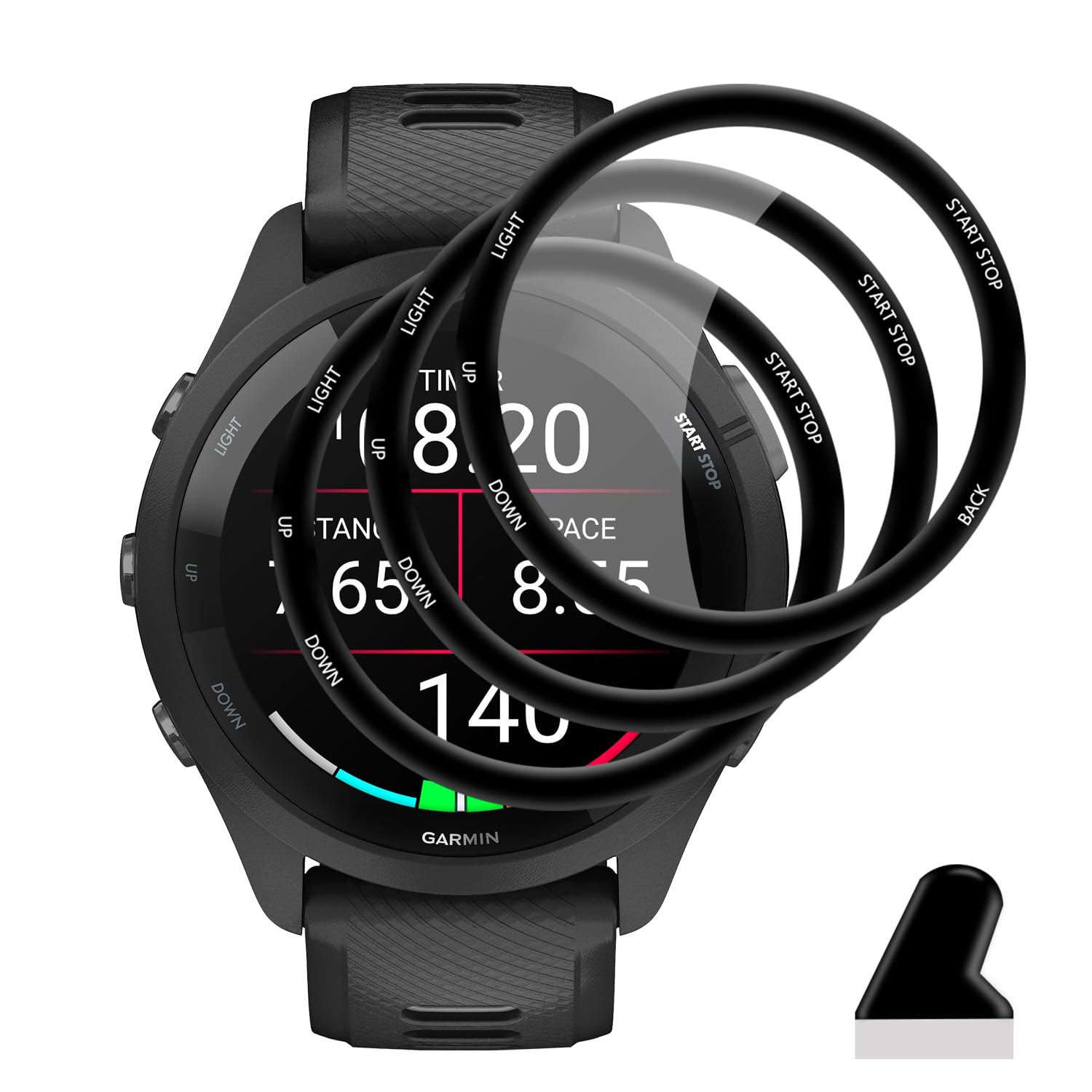 Amazon.co.jp: 【3枚セット】 対応 Garmin Forerunner 265 / 265 Music 
