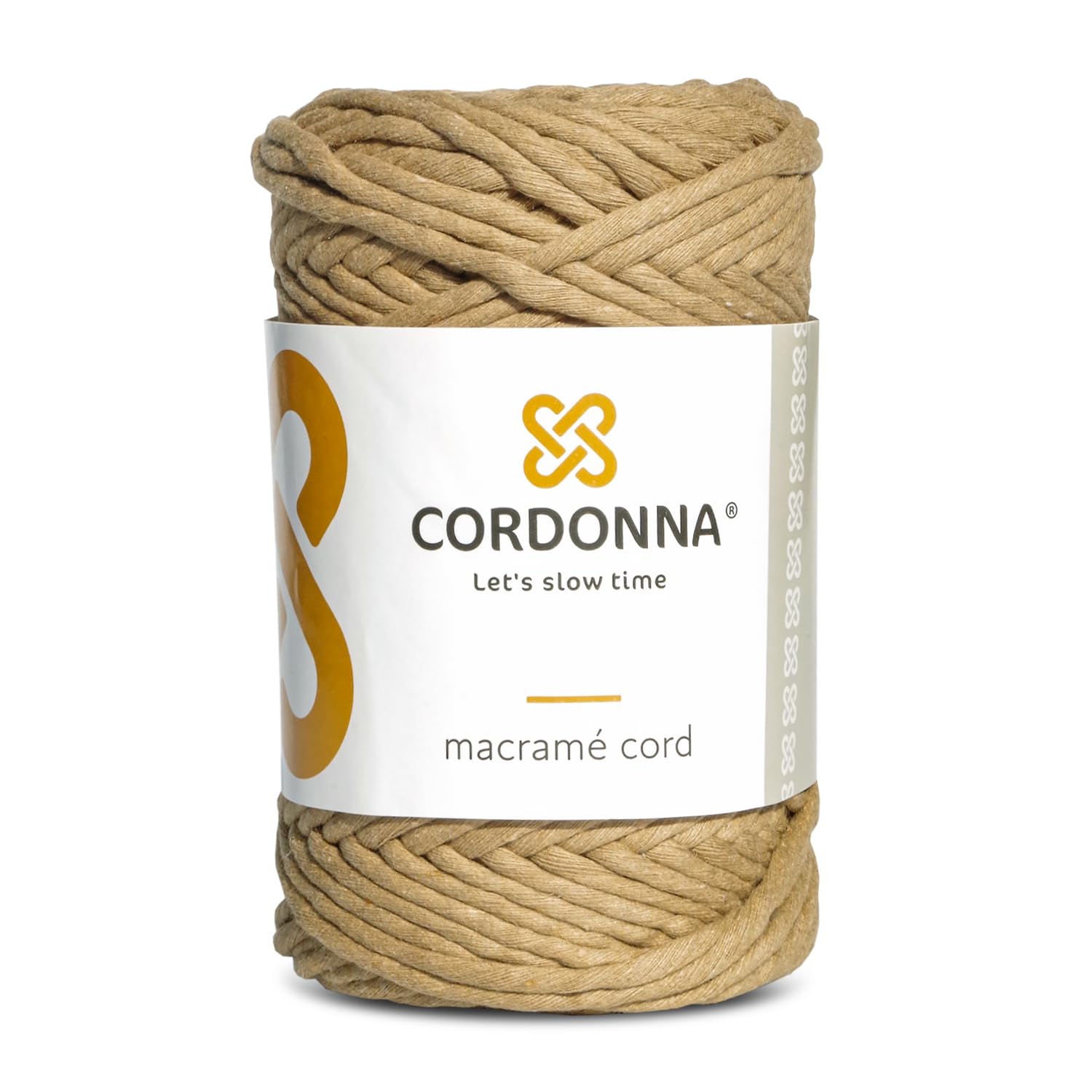 Cordonna Beige 5Mm Macrame Cord Cotton With 80 Threads | 100M Twisted Macrame Twine For Crafts | Colored Cotton Rope String For Crafts, Wall Hanging And Plant Hangers | Macrame Supplies | |