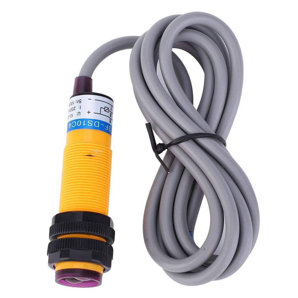 PAKMEZ Interruptor fotoeléctrico, 10 Piezas JIO Interruptor fotoeléctrico Reflexión difusa for máquina Herramienta E3F-DS10C4 10-30VDC