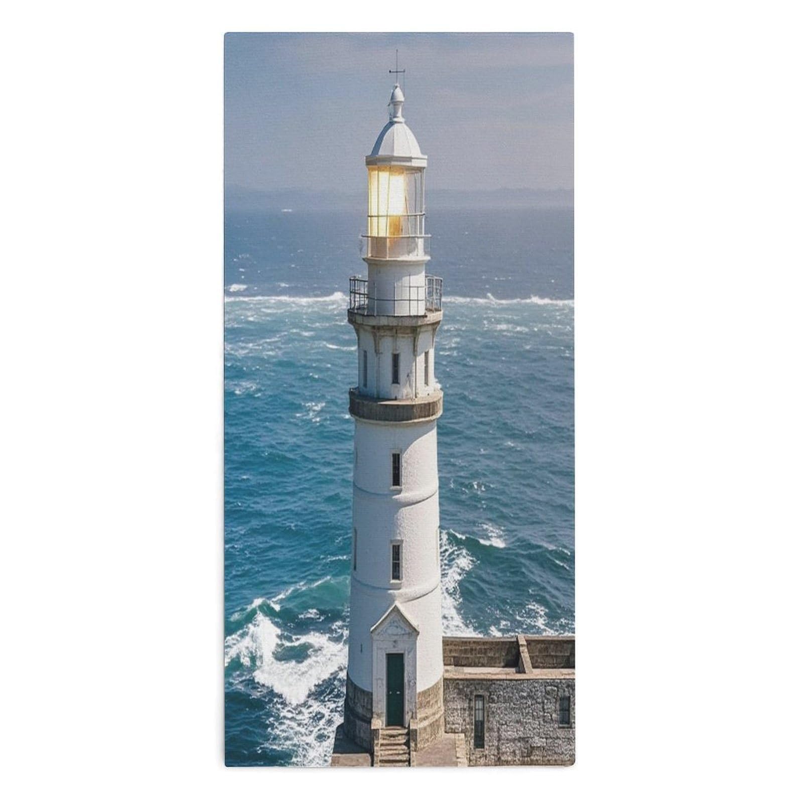 VstaDank Lighthouse Sandbeach Towel Quick Dry Absorbent Towels for Beach Thin Soft Lightweight Travel Bath Towel Sand Free Super Microfiber Face Towels for Sport Bath Adults