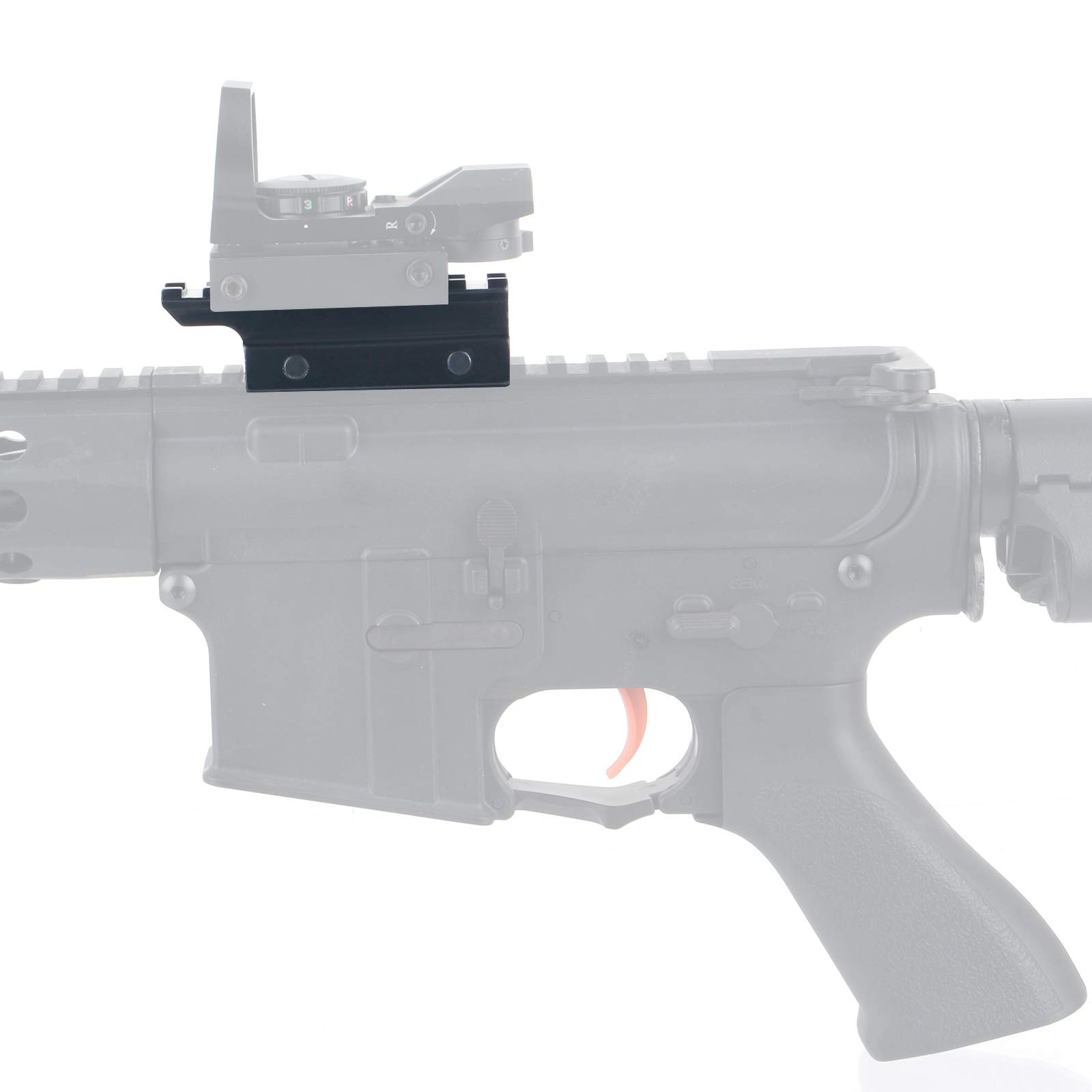 Picatinny Rail 8 Slot alzate in Lega di Alluminio in Lega di Alluminio tattico Rail per Fucili Firmly in Posizione con 2 Viti M4 e Dadi