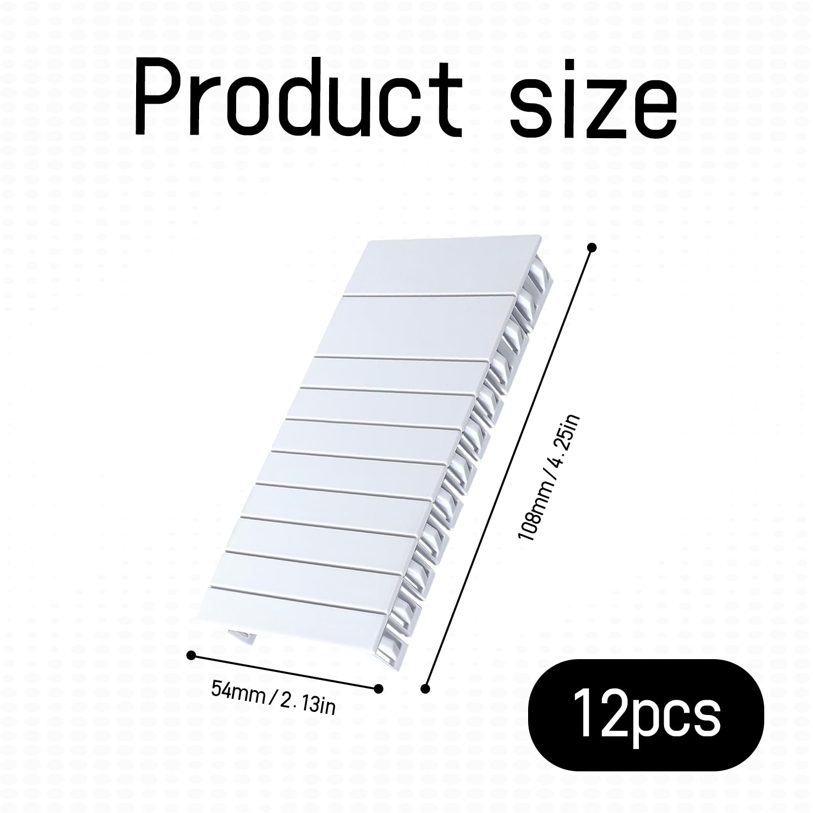Cache-Vide pour Tableau Électrique Modulaire Blanc 12pces, Compatible Standard