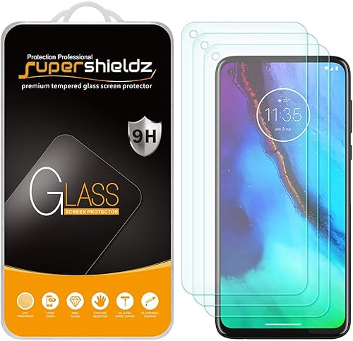 Supershieldz - Protector de pantalla de vidrio templado diseñado para Motorola Moto G Stylus (2020), antiarañazos, sin burbujas