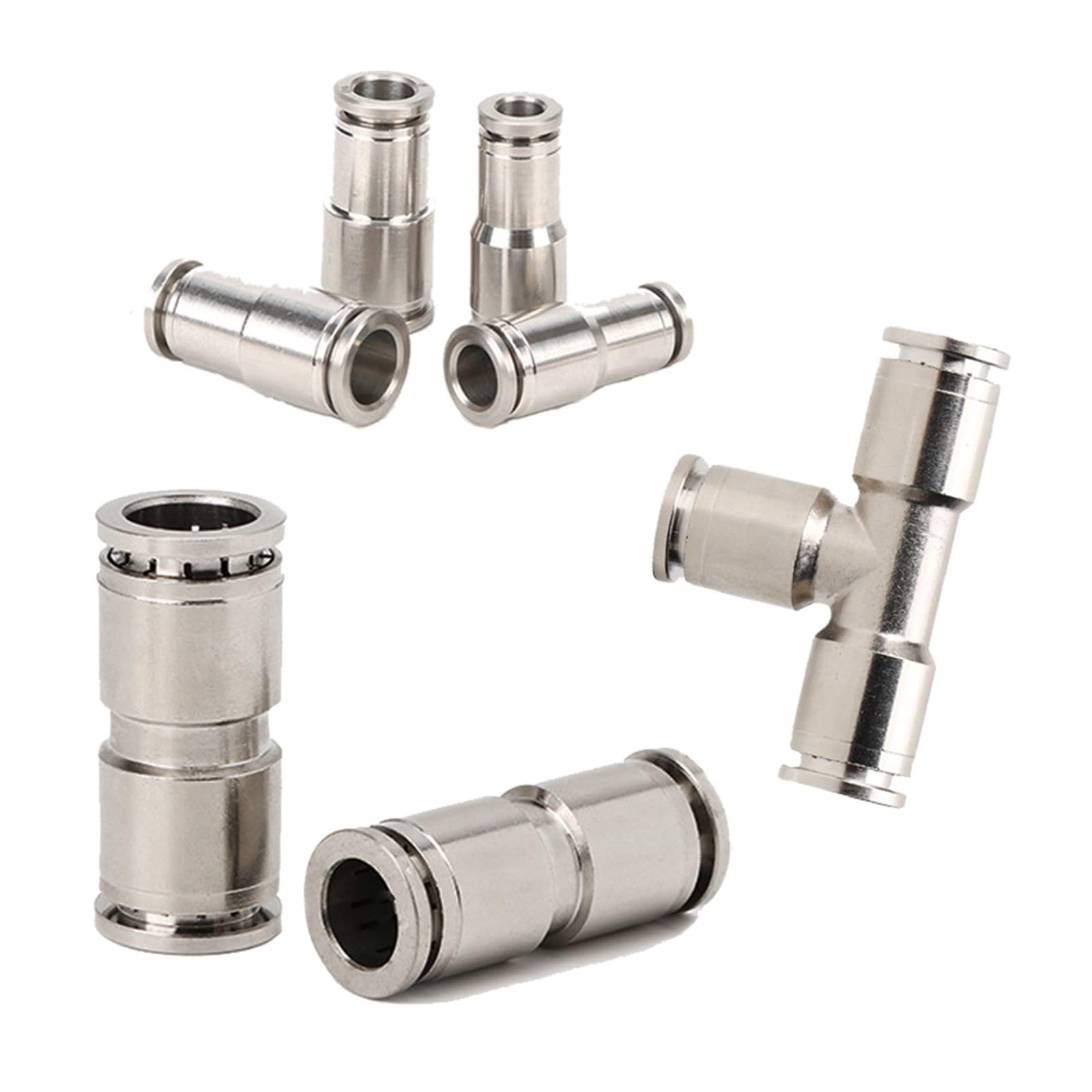 connexion directe pneumatique rapide, Connecteur haute pression for tuyau de compresseur d'air, en PU, PG, PE, laiton, métal, 4-12 mm, haute température(Pg8-6)