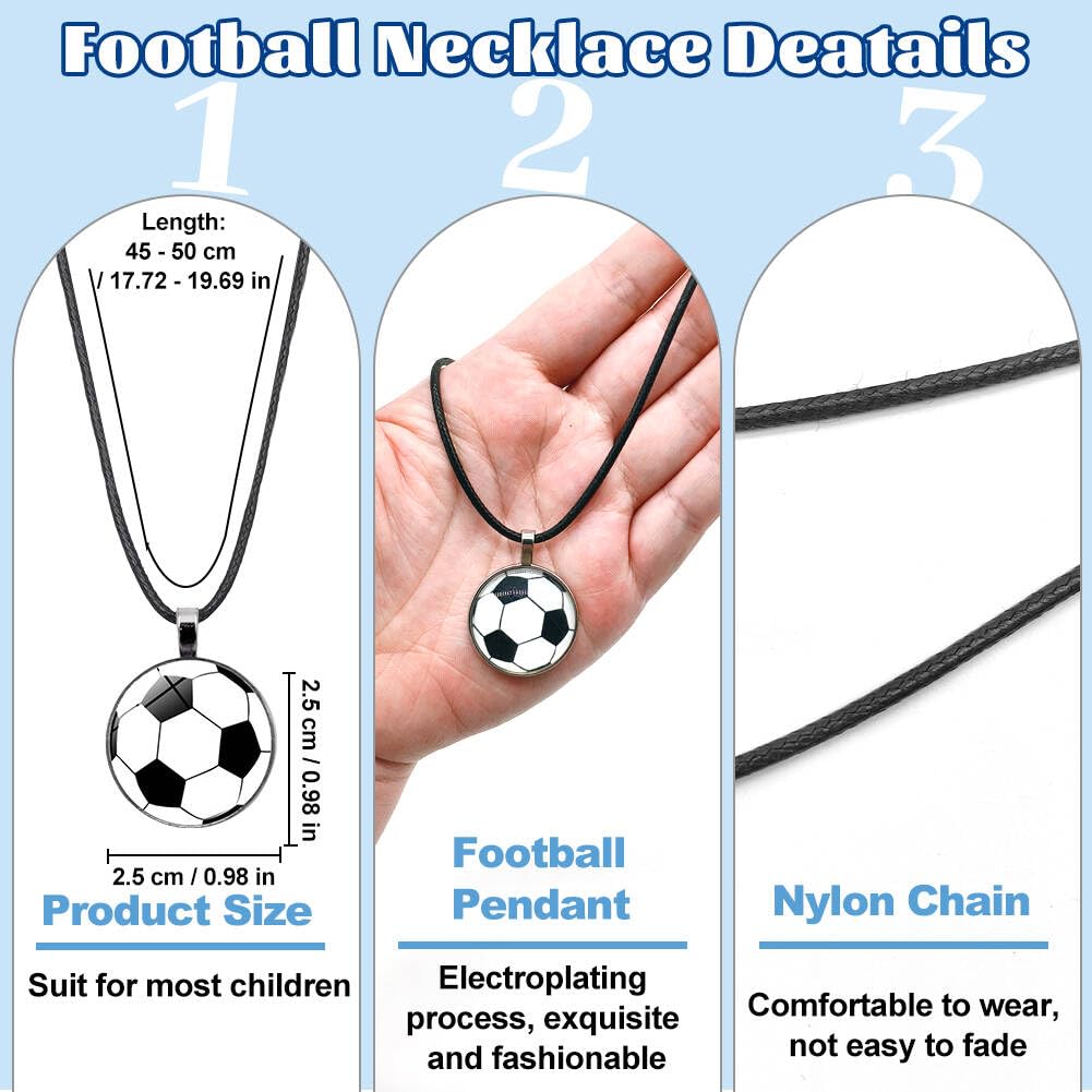 Bracciale da calcio e collana da calcio Set, regali di calcio intrecciati regolabili per ragazze tifosi di calcio