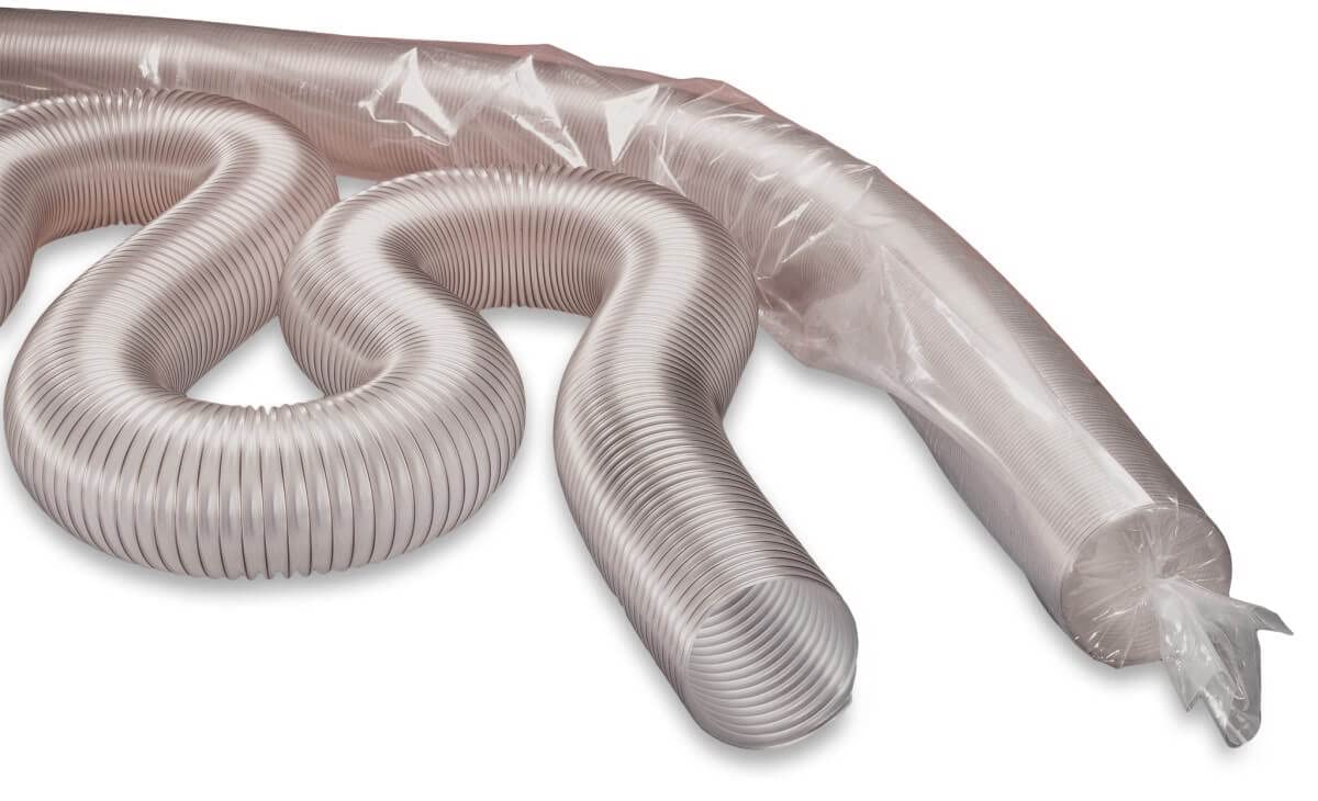 PU Flexible Ducting Hose 200mm ID - Fully Antistatic Polyurethane Dust & Fume Extraction Woodworking Ventilation Flame Retardant (1 Metre)