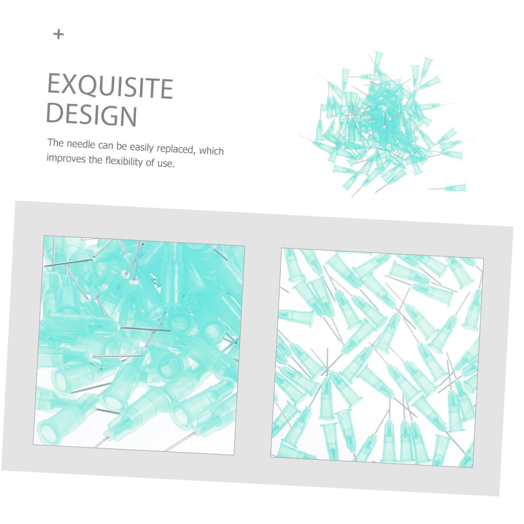 OUNONA 100pcs Dispensing Needle Oil Dispenser Needles Industrial Dispenser Tip Liquid Dispenser Needle Glue Needle Oil Glue Applicator Needle Luer Light Green Stainless Steel