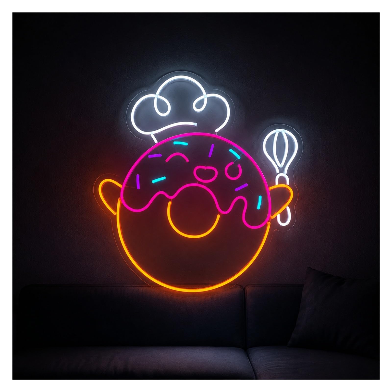 Decoración Lámparas Letrero De Neón Donut