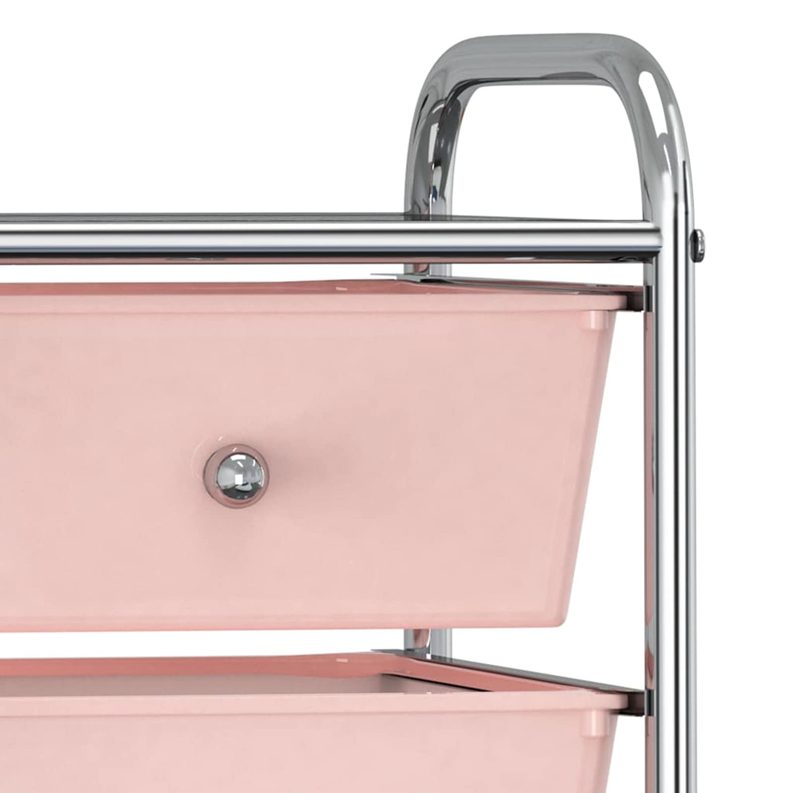 ShGaxin Carrito de almacenaje portátil 4 cajones plástico Rosa, Carrito Auxiliar con Ruedas, Carro Almacenaje, Carrito Peluqueria, Carro Cocina, Carro Organizador