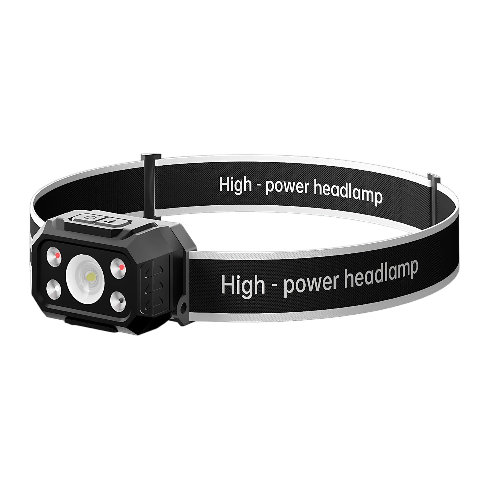 Lampe Frontale Rechargeable Homirty – LED Ultra-puissante, 600 MAh, Capteur De Mouvement, 4 Modes (blanc/rouge), Pour Course Et Camping